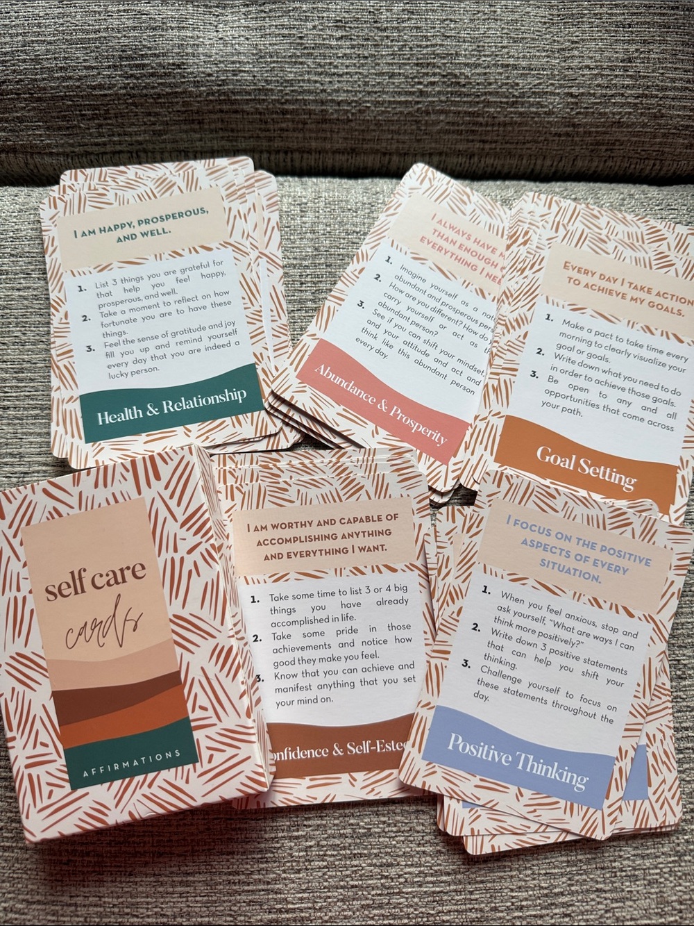 Self care affirmations cards